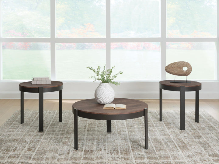 Horizon Hills - Occasional Table Set (Set of 3) - Brown / Black - Roberts Furniture & Mattress (Yorktown, VA)