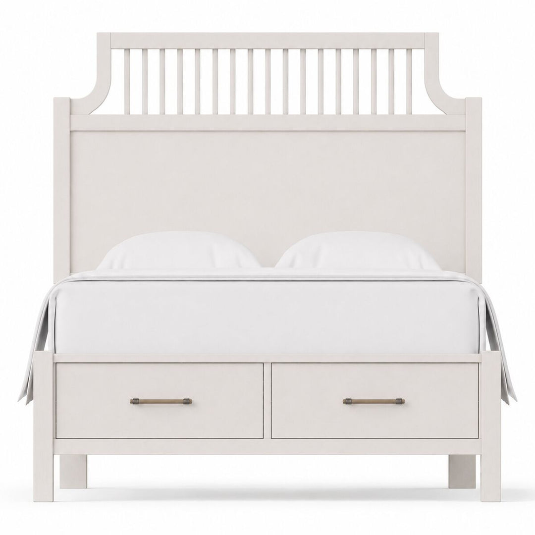 Pure Maple - King Garden Storage Bed - Cottage White