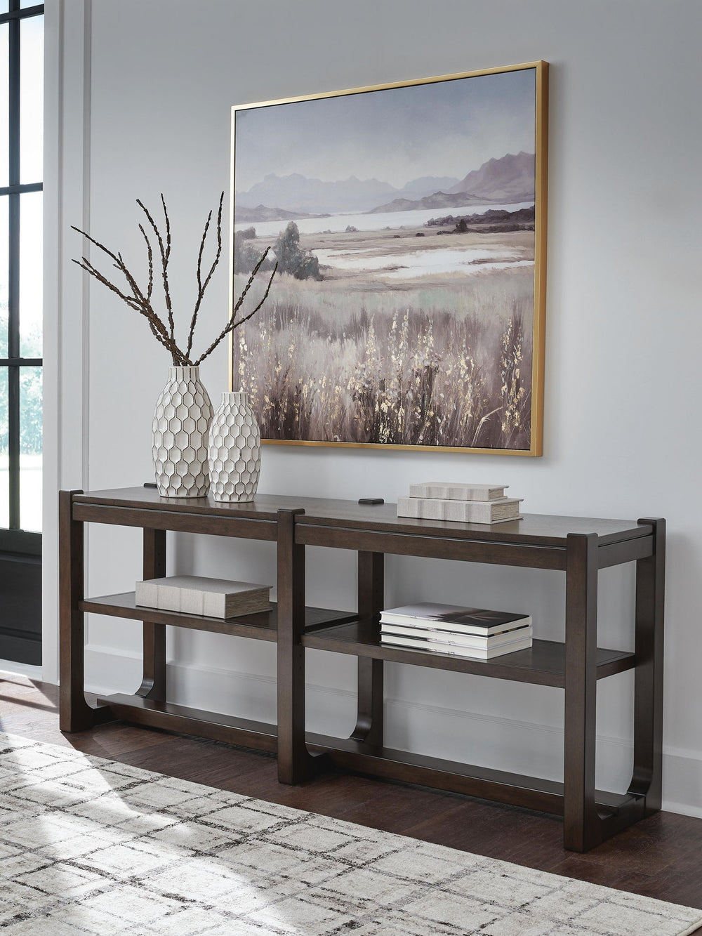 Breckington - Sofa Table - Dark Brown - Roberts Furniture & Mattress (Yorktown, VA)