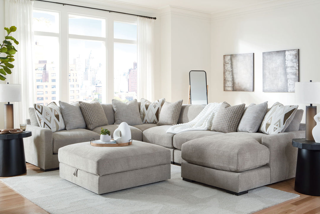 Aslan Court - Sectional With Ottoman Set - Roberts Furniture & Mattress (Yorktown, VA)