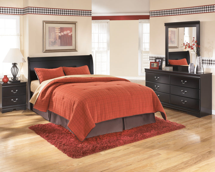 Huey Vineyard - Queen Sleigh Headboard - Black - Roberts Furniture & Mattress (Yorktown, VA)