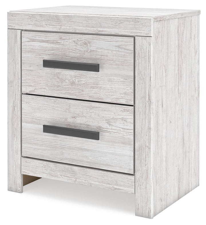 Cayboni - Two Drawer Night Stand - Whitewash