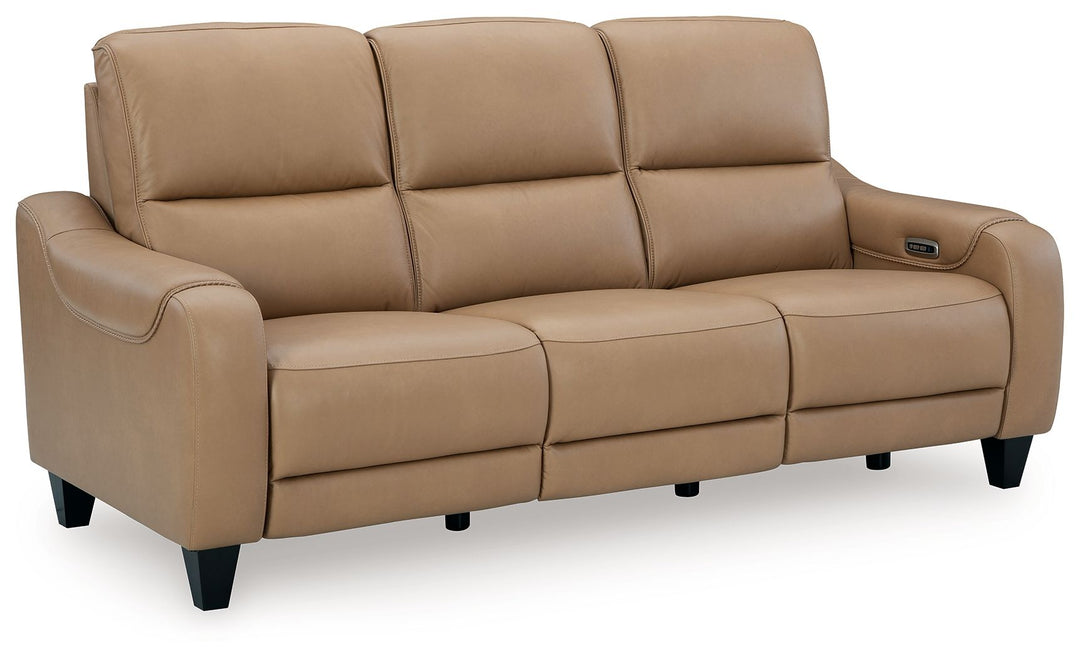 Mosswell - Power Reclining Sofa With Adj Headrest - Toffee - Roberts Furniture & Mattress (Yorktown, VA)