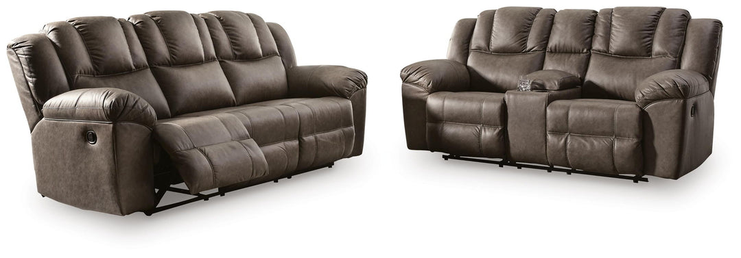Lowilla - 2 Pc. - Reclining Sofa And Loveseat - Driftwood