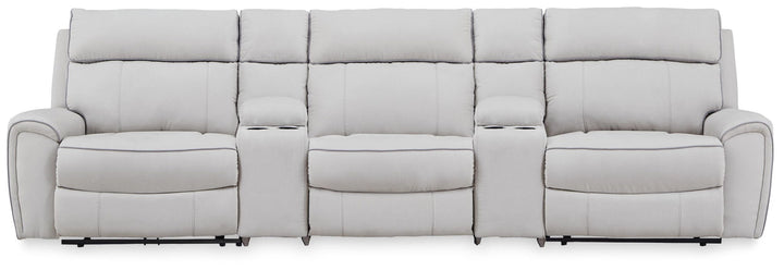 Social Pointe - Reclining Sectional - Roberts Furniture & Mattress (Yorktown, VA)