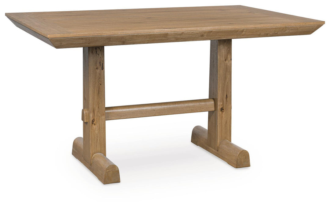 Ridgester - Rectangular Dining Room Counter Table - Light Brown - Roberts Furniture & Mattress (Yorktown, VA)