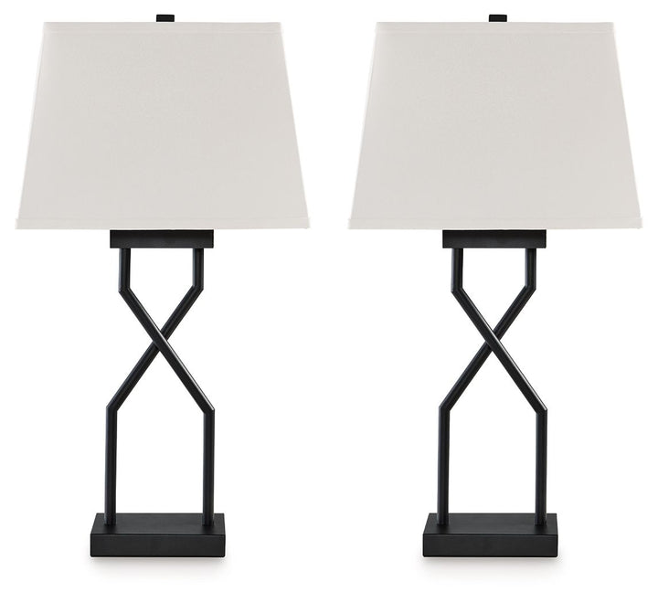 Brookthrone - Metal Table Lamp (Set of 2) - Black