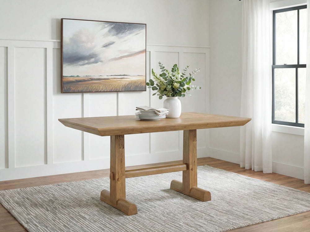 Ridgester - Rectangular Dining Room Counter Table - Light Brown - Roberts Furniture & Mattress (Yorktown, VA)