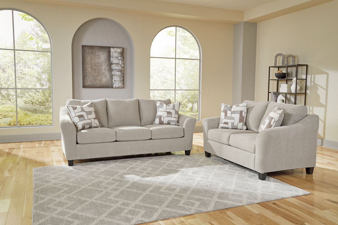Willarae - 2 Pc. - Sofa, Loveseat - Taupe - Roberts Furniture & Mattress (Yorktown, VA)