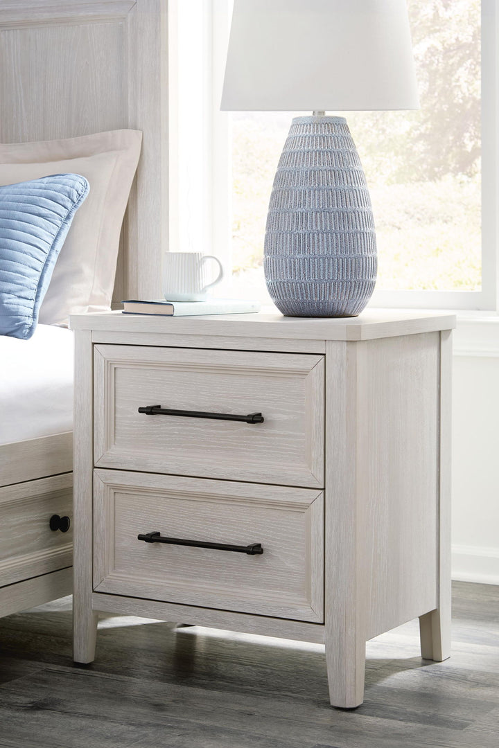 Darbonton - Two Drawer Night Stand - Dove White