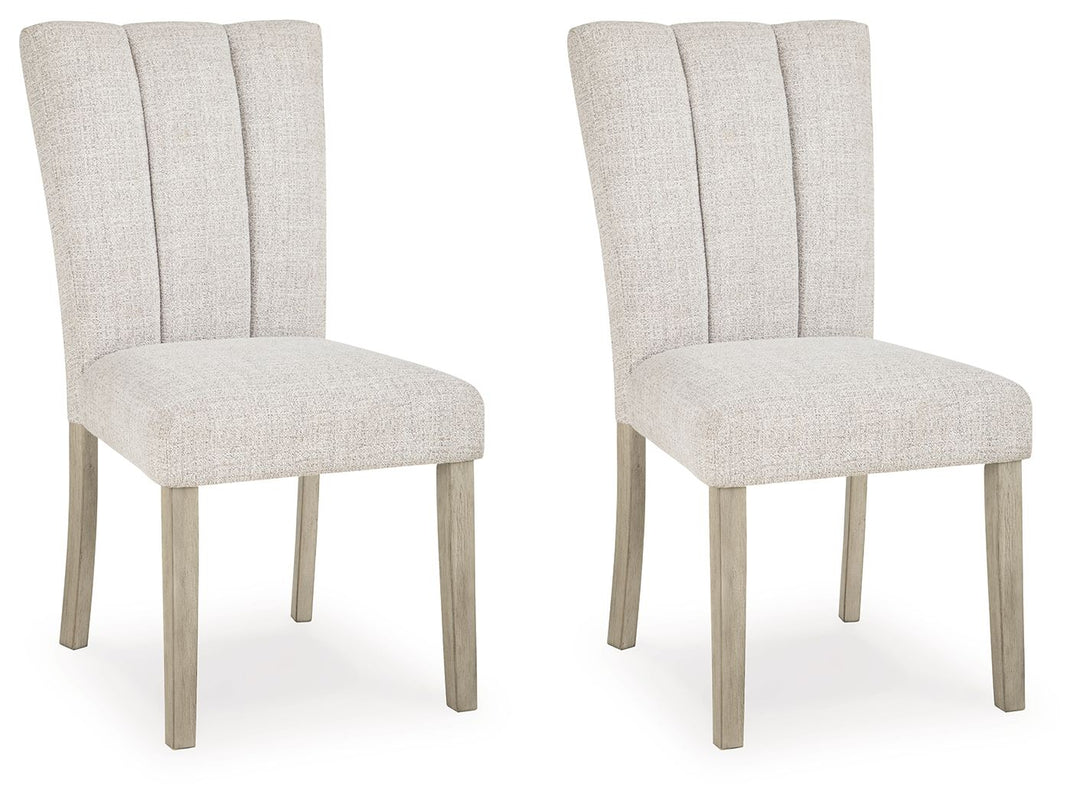 Larawyn - Dining Upholstered Side Chair (Set of 2) - Bisque - Roberts Furniture & Mattress (Yorktown, VA)