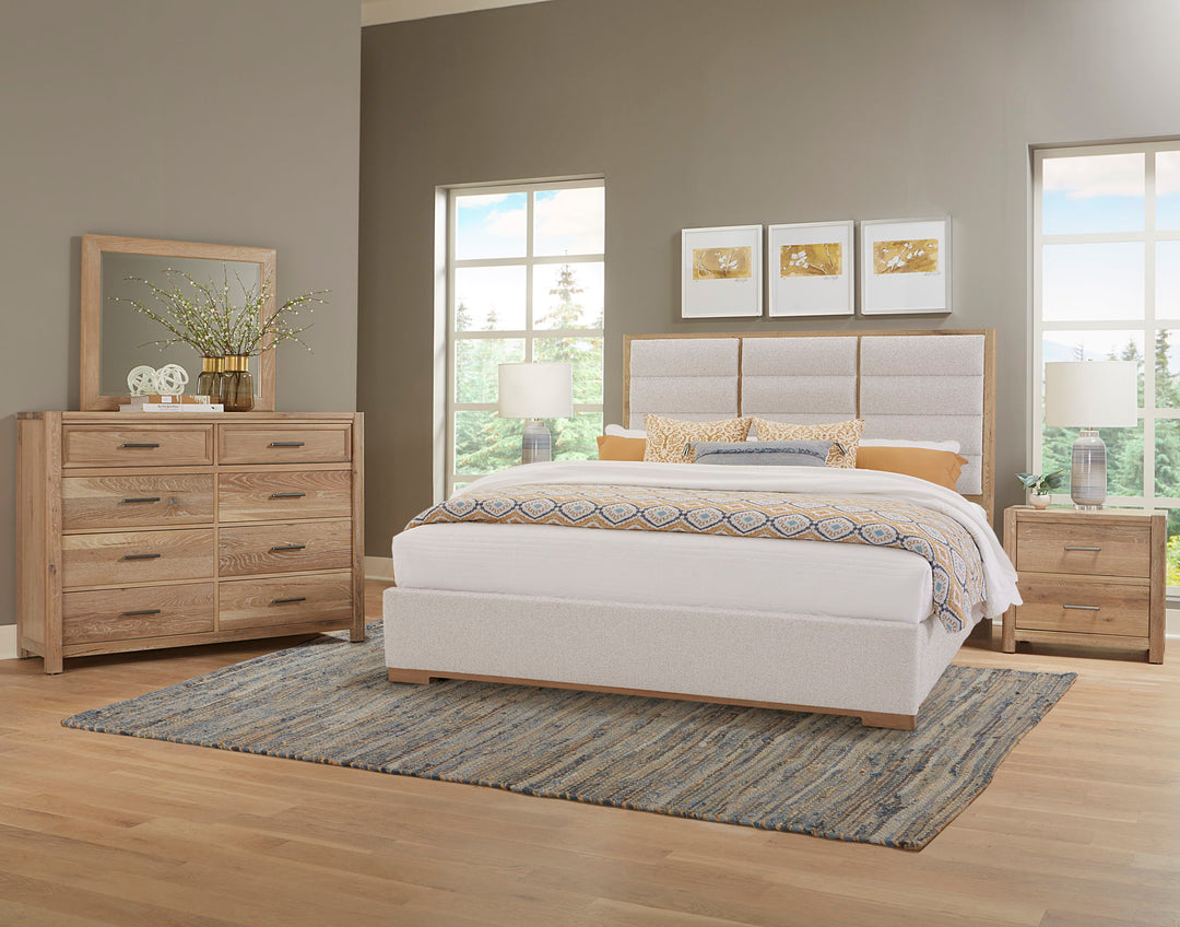 Crafted Oak - Upholstered Bed - Roberts Furniture & Mattress (Yorktown, VA)