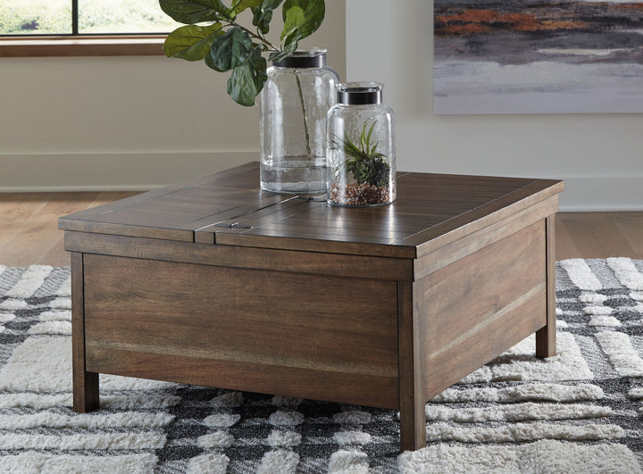 Moriville - Lift Top Cocktail Table - Grayish Brown