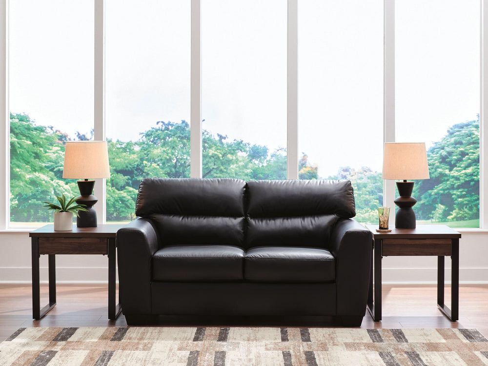 Glennbre - Loveseat - Midnight - Roberts Furniture & Mattress (Yorktown, VA)
