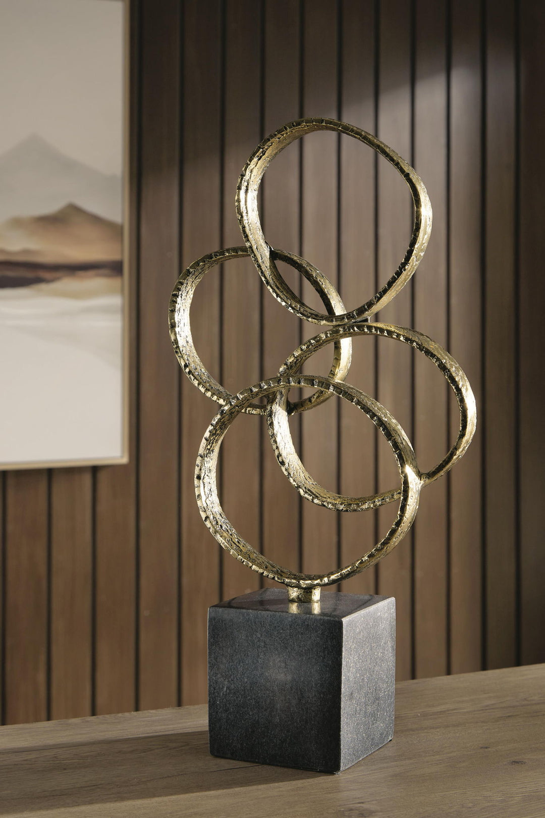 Wellcott - Sculpture - Gold Finish / Black