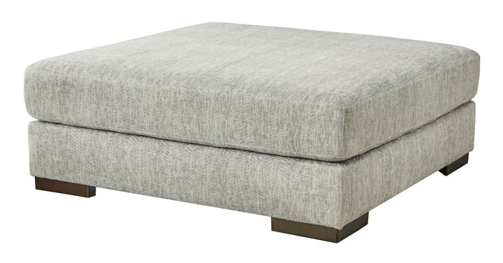 Regent Park - Oversized Accent Ottoman - Pewter