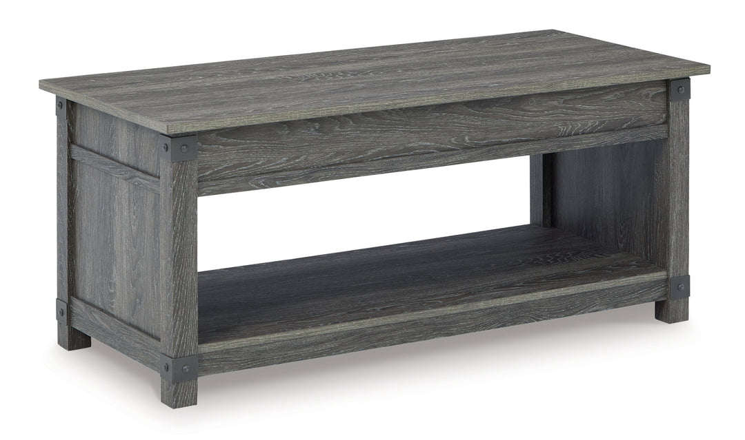 Freedan - 3 Pc. - Coffee Table, 2 End Tables - Grayish Brown - Roberts Furniture & Mattress (Yorktown, VA)