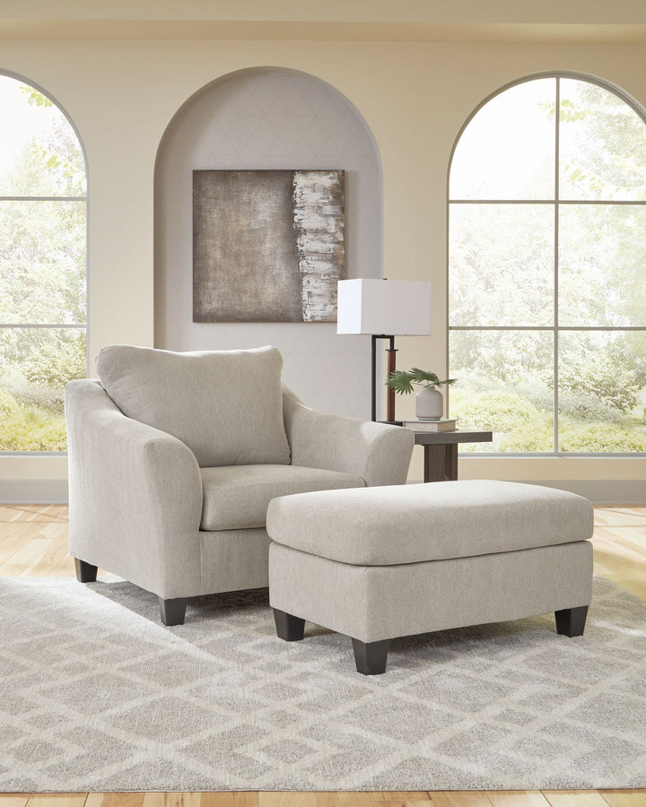 Willarae - 2 Pc. - Chair And A Half, Ottoman - Taupe - Roberts Furniture & Mattress (Yorktown, VA)