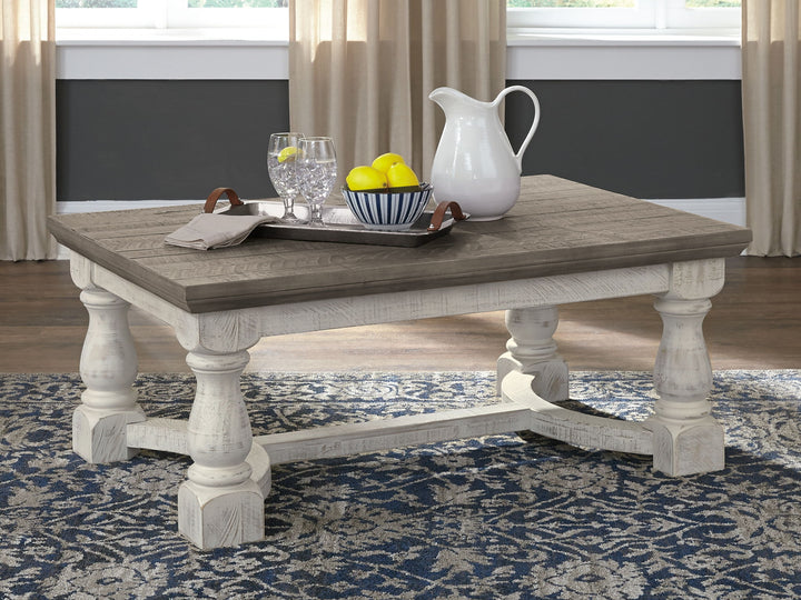 Havalance - Rectangular Cocktail Table - Gray / White - Roberts Furniture & Mattress (Yorktown, VA)