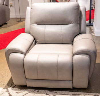 Real Moments - Power Recliner With Audio Seating - Ash - Roberts Furniture & Mattress (Yorktown, VA)