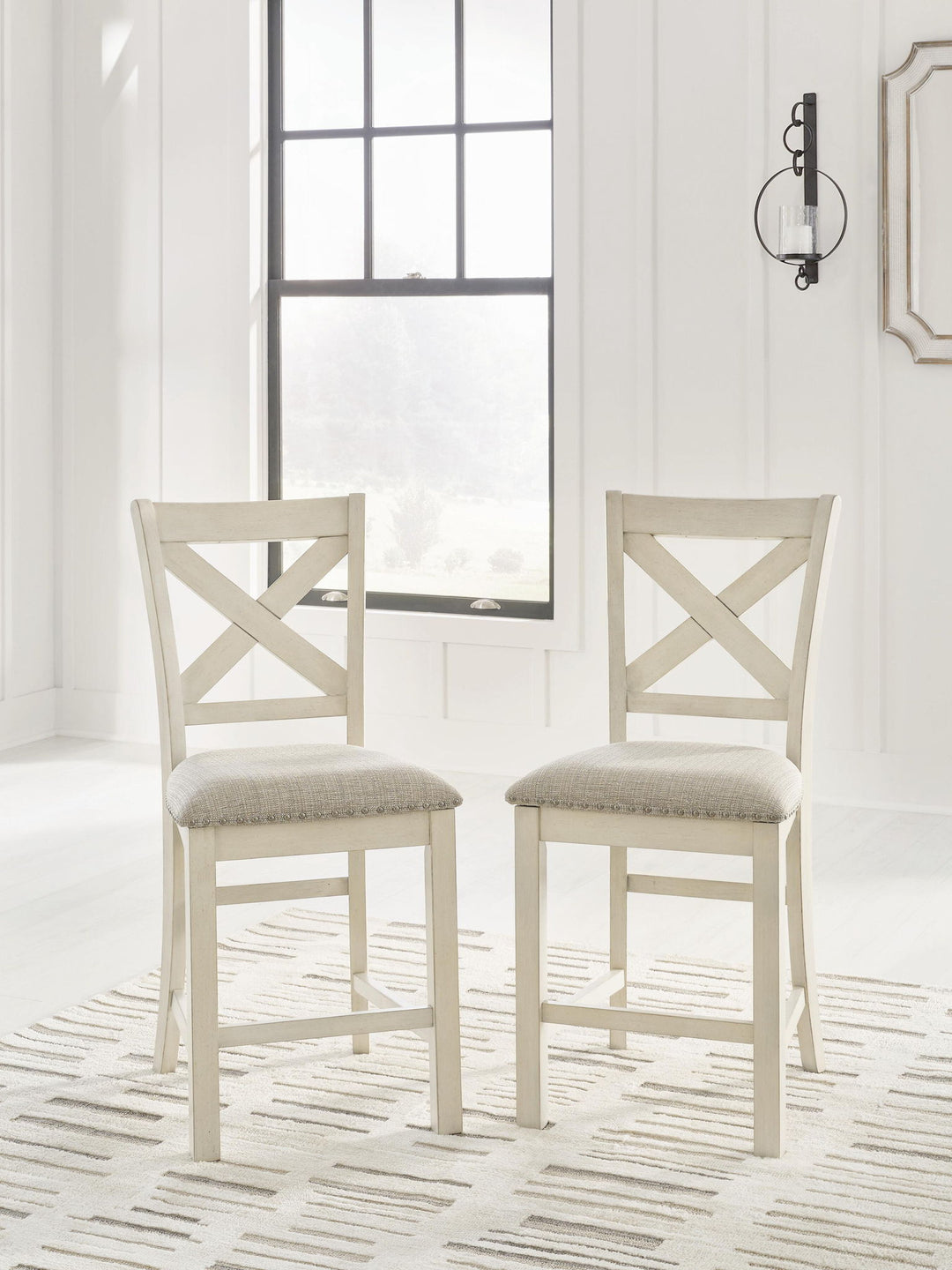 Robbinsdale - Upholstered Barstool (Set of 2) - Antique White