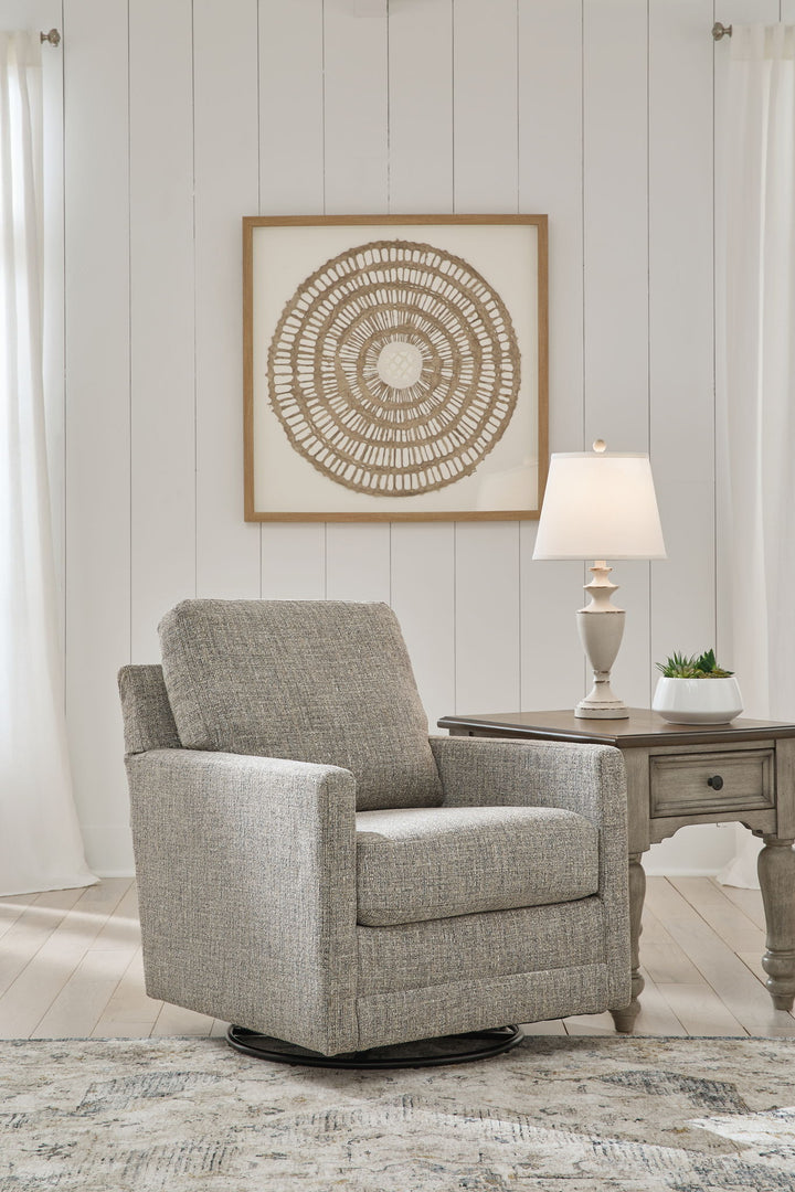 Bralynn - Swivel Glider Accent Chair - Linen