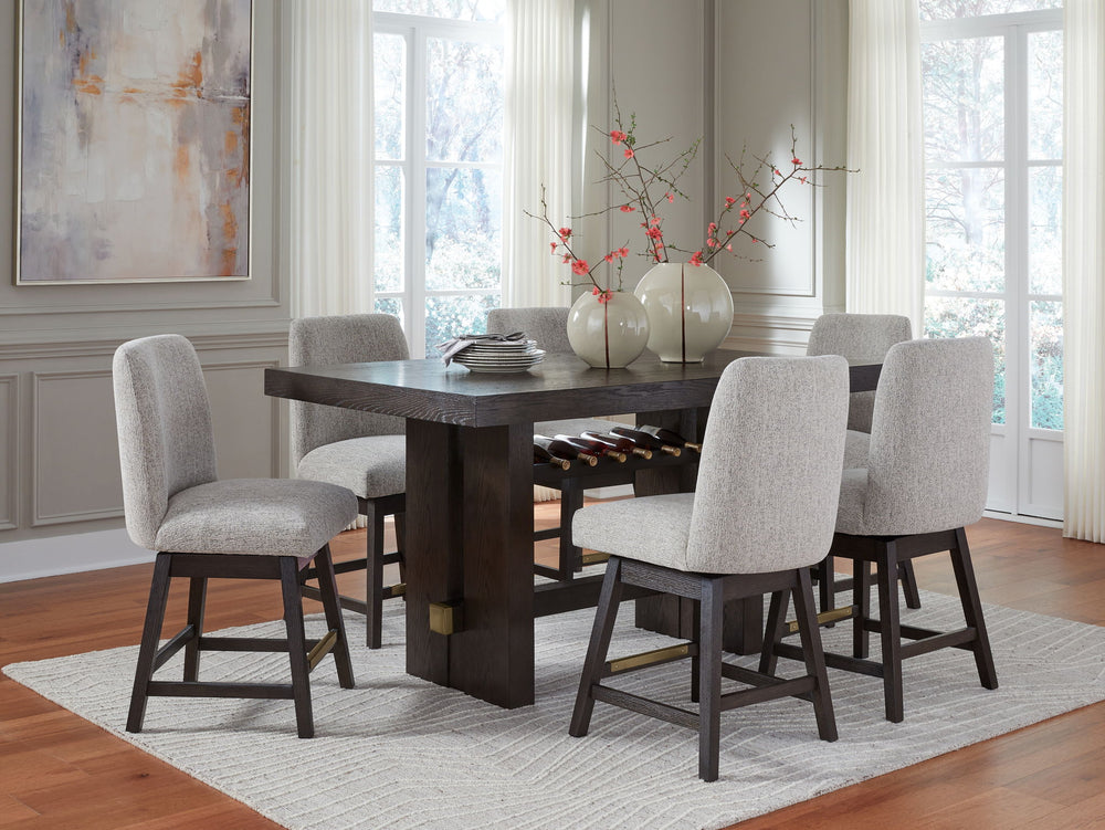 Burkhaus - Rectangular Counter Table Set - Roberts Furniture & Mattress (Yorktown, VA)