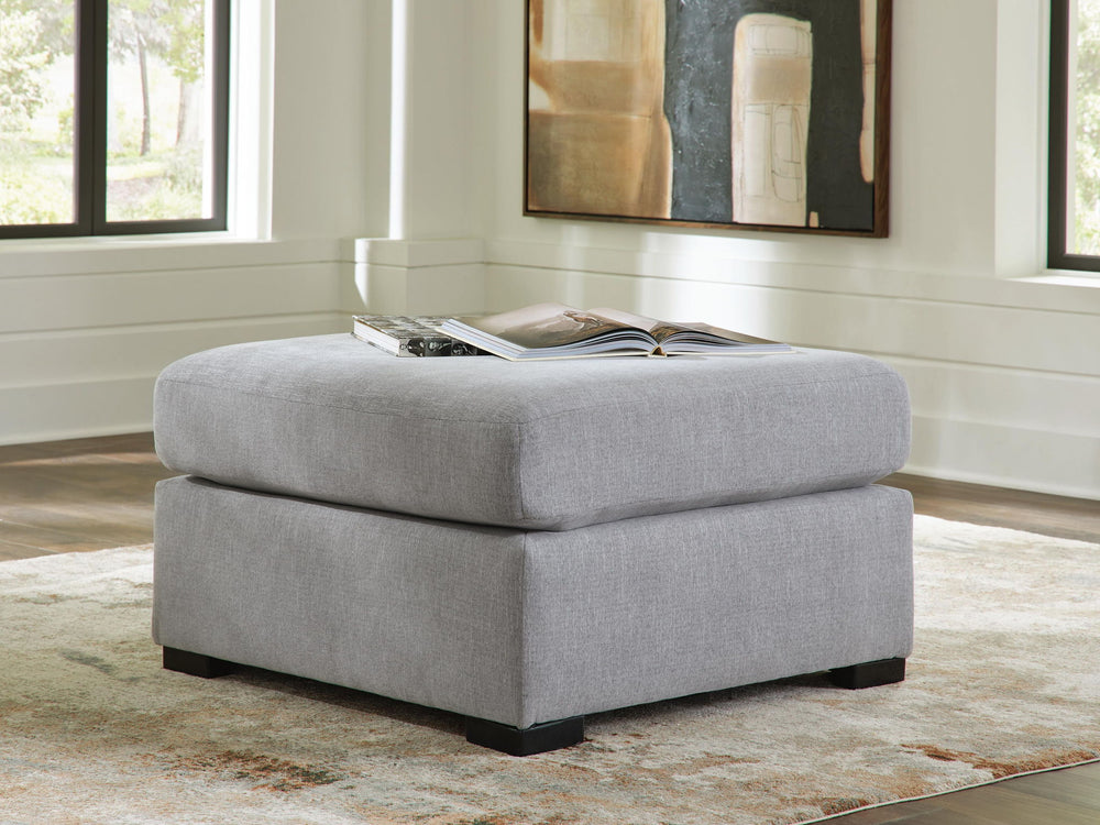 Lakepoint - Oversized Accent Ottoman - Nickel - Roberts Furniture & Mattress (Yorktown, VA)