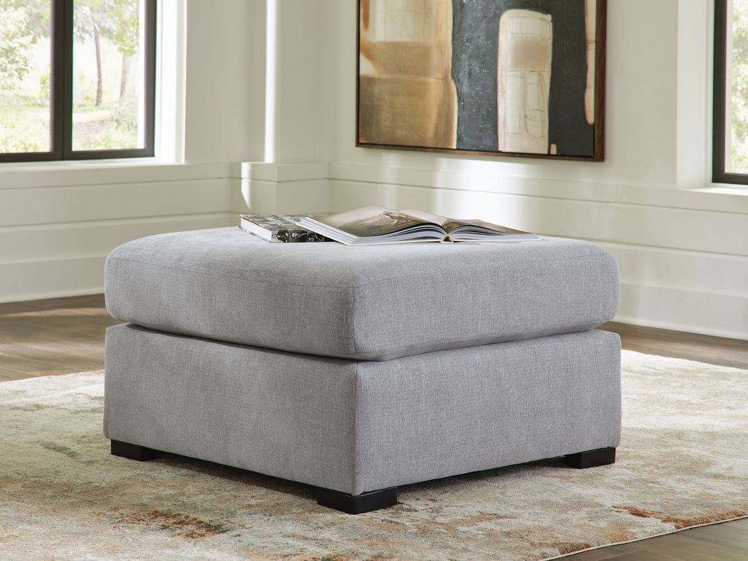 Lakepoint - Oversized Accent Ottoman - Nickel - Roberts Furniture & Mattress (Yorktown, VA)