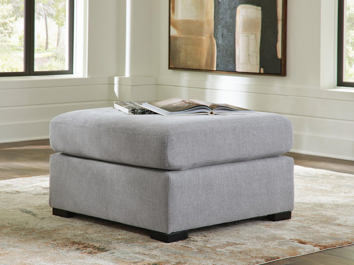 Lakepoint - Oversized Accent Ottoman - Nickel - Roberts Furniture & Mattress (Yorktown, VA)