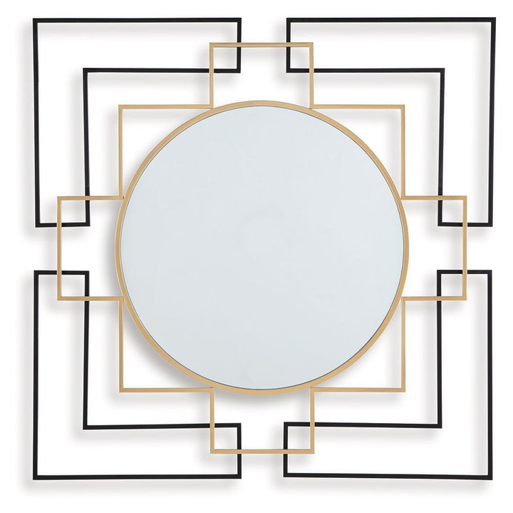 Oceanal - Accent Mirror - Black / Gold Finish