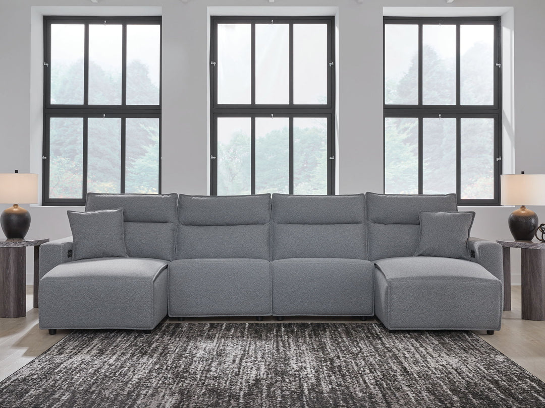 ModMax II - Salt And Pepper - Reclining Sectional