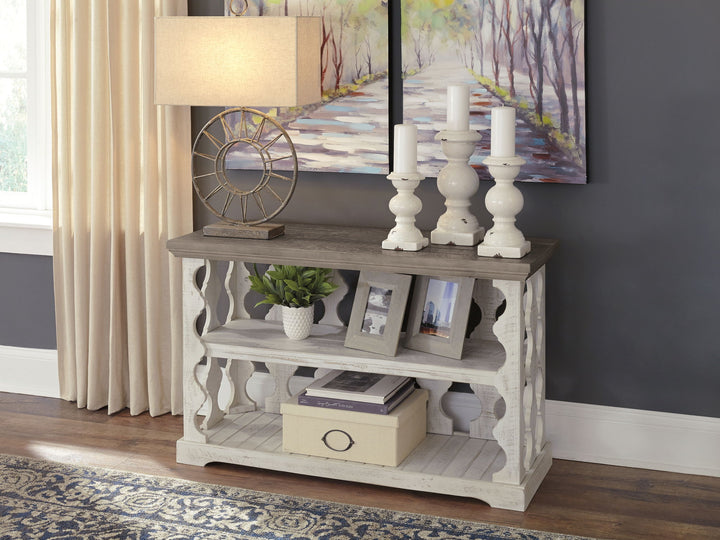 Havalance - Console Sofa Table - Gray / White - Roberts Furniture & Mattress (Yorktown, VA)