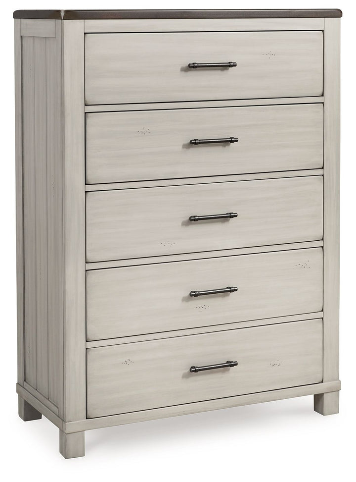 Darborn - Five Drawer Chest - Gray / Brown