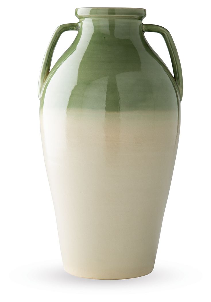 Andorbury - Vase - Green / Beige - Roberts Furniture & Mattress (Yorktown, VA)