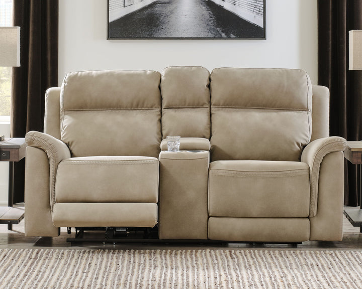 Next-Gen Durapella - Reclining Power Loveseat With Console