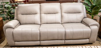 Real Moments - Power Reclining Sofa With Audio Seating - Ash - Roberts Furniture & Mattress (Yorktown, VA)