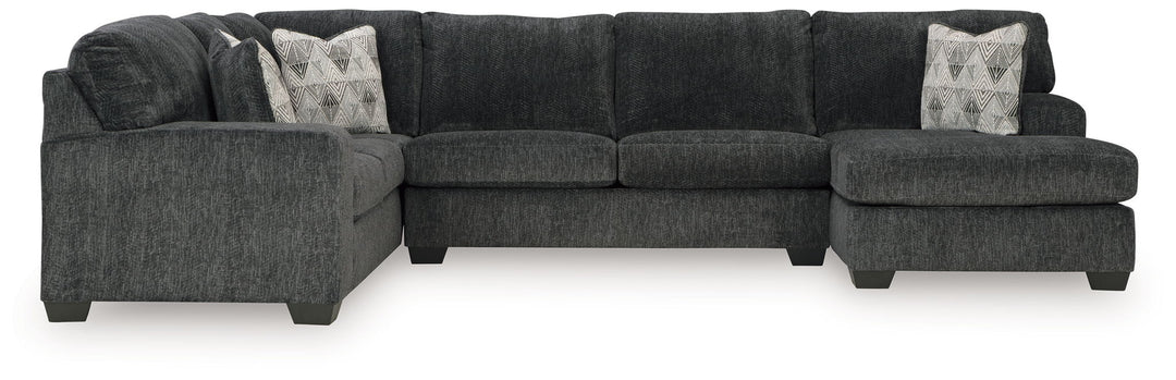 Hollyview - 3-Piece Sectional With Raf Corner Chaise - Shadow