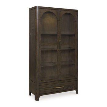 Radkin - Display Cabinet - Burnished Brown - Roberts Furniture & Mattress (Yorktown, VA)