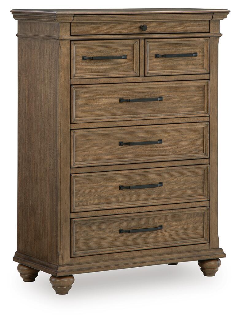 Karallin - Seven Drawer Chest - Medium Brown - Roberts Furniture & Mattress (Yorktown, VA)