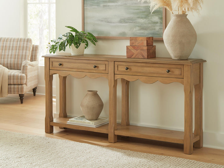 Whitmund - Console Sofa Table - Light Brown
