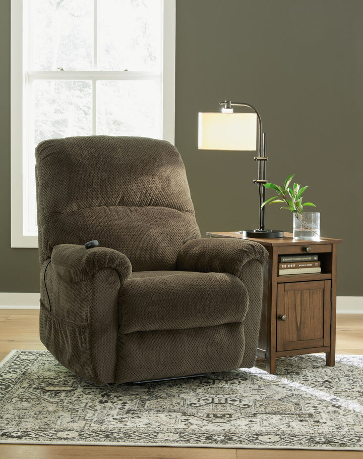 Shadowboxer - Power Lift Recliner - Chocolate