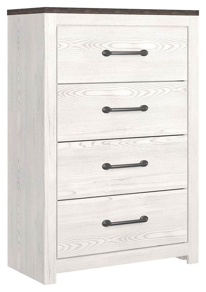Gerridan - Four Drawer Chest - White / Gray