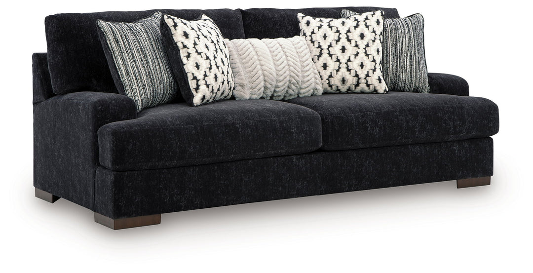 Whitmore Manor - Sofa - Black Pearl - Roberts Furniture & Mattress (Yorktown, VA)