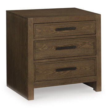 Ticanter - Three Drawer Night Stand - Brown - Roberts Furniture & Mattress (Yorktown, VA)