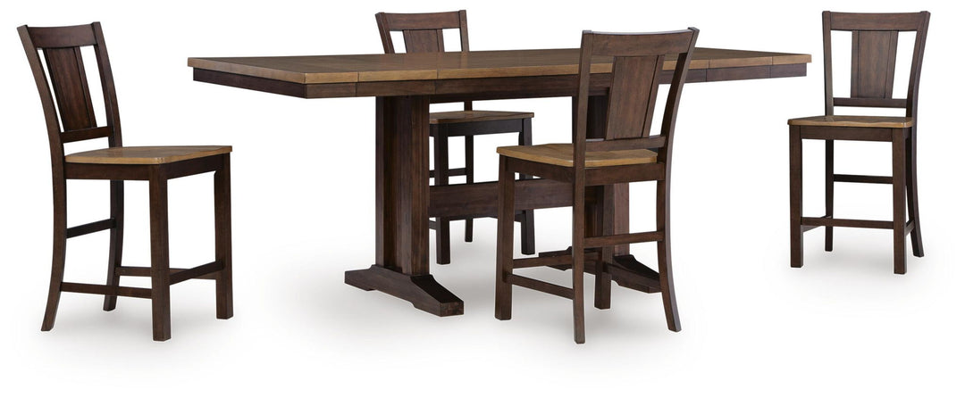 Rylandeen - Counter Height Extension Dining Table Set