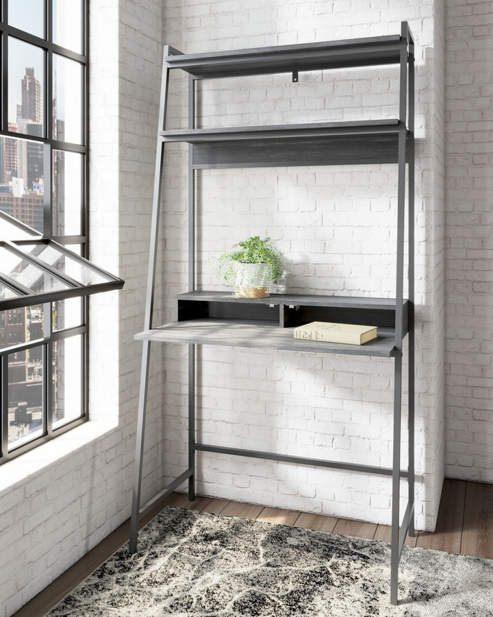 Yarlow - Home Office Desk and Shelf - Black