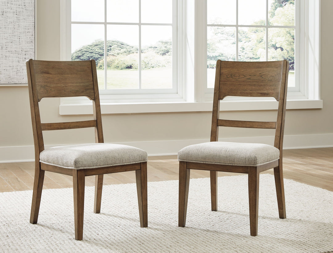 Cabalynn - Dining Uph Side Chair (Set of 2) - Oatmeal / Light Brown