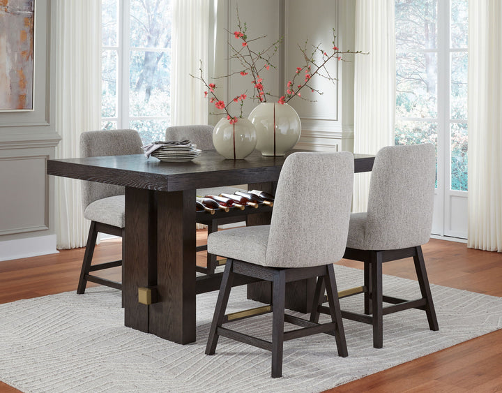 Burkhaus - Rectangular Counter Table Set - Roberts Furniture & Mattress (Yorktown, VA)