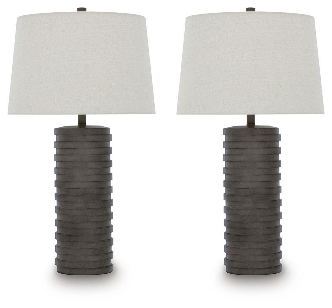 Neilett - Poly Table Lamp (Set of 2) - Antique Brown - Roberts Furniture & Mattress (Yorktown, VA)